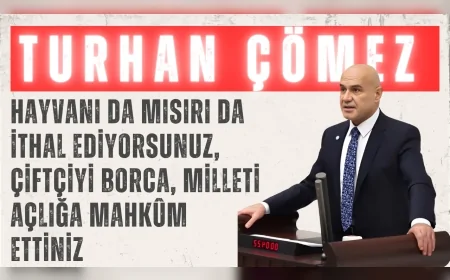 İYİ Parti’li Turhan Çömez: “Hayvanı da mısırı da ithal ediyorsunuz, çiftçiyi borca, milleti açlığa mahkûm ettiniz”