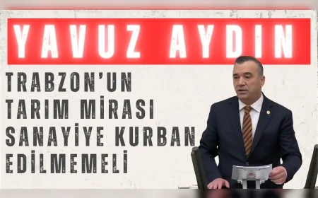 İYİ Partili Yavuz Aydın: “Trabzon’un tarım mirası sanayiye kurban edilmemeli”