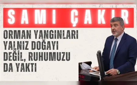 AK Parti’li Sami Çakır: “Orman yangınları yalnız doğayı değil, ruhumuzu da yaktı”