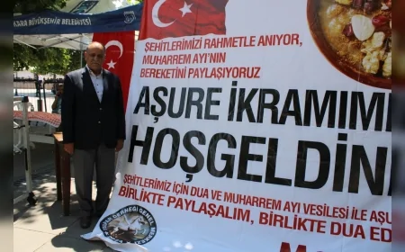 Tulpar Derneği Hacı Bayram’da şehitler için aşure ikram etti