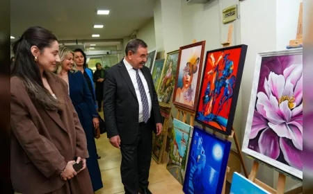 Gölbaşı’nda kültür kursiyerlerinden yıl sonu sergisi ve sahne gösterileriyle renkli final