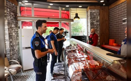 Bayram öncesi Gölbaşı’nda fırın, kasap ve marketlerde geniş çaplı hijyen denetimi yapıldı