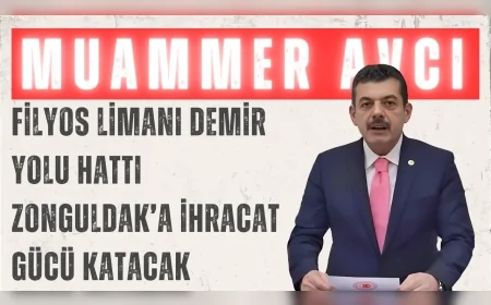 AK Parti Zonguldak Milletvekili Muammer Avcı: “Filyos Limanı demir yolu hattı Zonguldak’a ihracat gücü katacak”