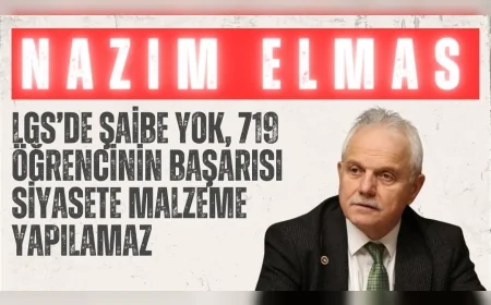 AK Parti’li Nazım Elmas: “LGS’de şaibe yok, 719 öğrencinin başarısı siyasete malzeme yapılamaz”