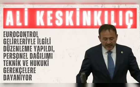AK Parti’li Ali Keskinkılıç: “EUROCONTROL gelirleriyle ilgili düzenleme yapıldı, personel dağılımı teknik ve hukuki gerekçelere dayanıyor”