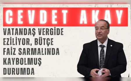 CHP’li Cevdet Akay: “Vatandaş vergide eziliyor, bütçe faiz sarmalında kaybolmuş durumda”
