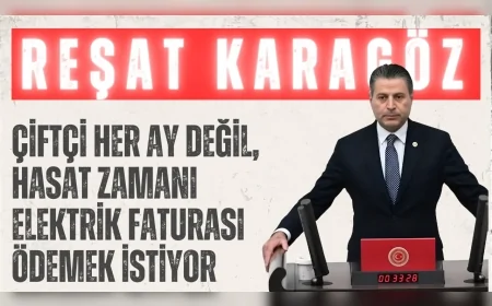 CHP Milletvekili Reşat Karagöz: "Çiftçi her ay değil, hasat zamanı elektrik faturası ödemek istiyor"