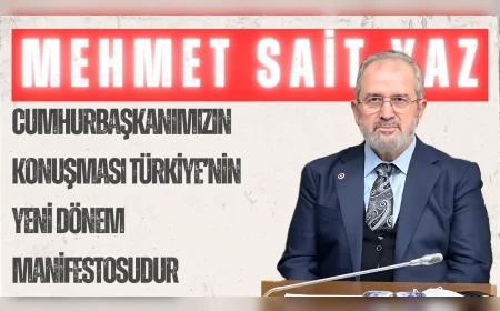 AK Parti’li Mehmet Sait Yaz: “Cumhurbaşkanımızın konuşması Türkiye’nin yeni dönem manifestosudur”