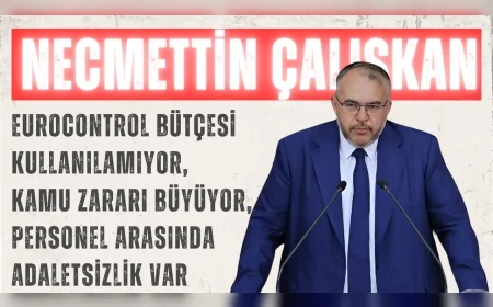 Saadet Partili Necmettin Çalışkan: “EUROCONTROL bütçesi kullanılamıyor, kamu zararı büyüyor, personel arasında adaletsizlik var”
