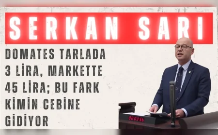 CHP Balıkesir Milletvekili Serkan Sarı: "Domates tarlada 3 lira, markette 45 lira; bu fark kimin cebine gidiyor"