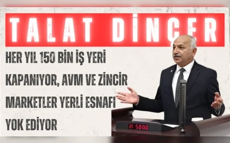 CHP’li Talat Dinçer: “Her yıl 150 bin iş yeri kapanıyor, AVM ve zincir marketler yerli esnafı yok ediyor”
