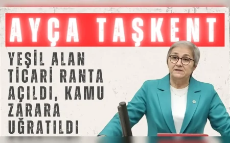 CHP Milletvekili Ayça Taşkent: “Yeşil alan ticari ranta açıldı, kamu zarara uğratıldı”