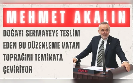 İYİ Partili Mehmet Akalın: “Doğayı sermayeye teslim eden bu düzenleme vatan toprağını teminata çeviriyor”