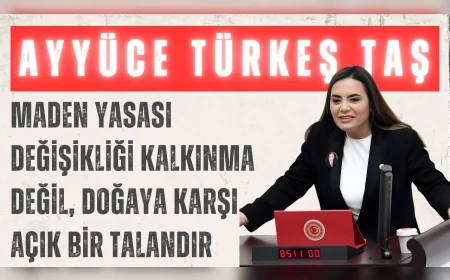İYİ Parti’li Ayyüce Türkeş Taş: “Maden Yasası değişikliği kalkınma değil, doğaya karşı açık bir talandır”