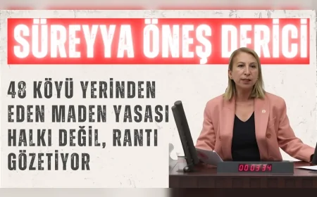 CHP’li Süreyya Öneş Derici: “48 köyü yerinden eden maden yasası halkı değil, rantı gözetiyor”