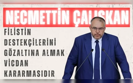 Saadet Partili Necmettin Çalışkan: "Filistin destekçilerini gözaltına almak vicdan kararmasıdır"