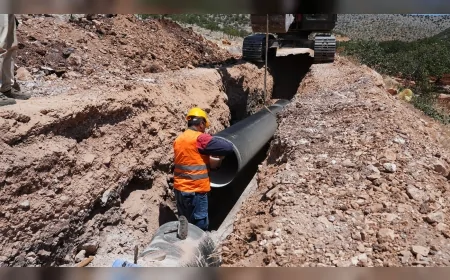 Pazarcık’ın 70 Kilometrelik İçmesuyu Hattı Projesinde Çalışmalar Tamamlanmak Üzere