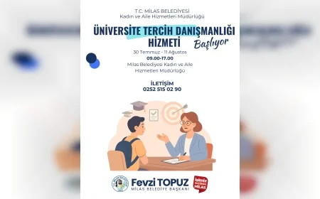 Milas Belediyesi Üniversite Adaylarına Ücretsiz Tercih Danışmanlığı Hizmeti Sunacak