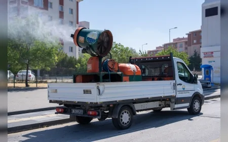 Gölbaşı Belediyesi TOKİ Bölgesinde Kapsamlı Temizlik ve İlaçlama Çalışması Yürüttü