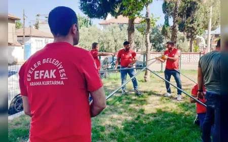 Efeler Arama Kurtarma Ekibi zorlu doğa koşullarına karşı hazırlıklarını sürdürüyor