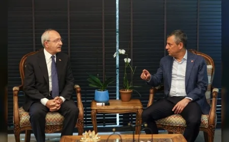 Özgür Özel, Kemal Kılıçdaroğlu’na taziye ziyaretinde bulundu