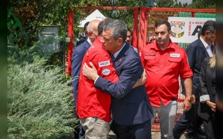 Özgür Özel, Eskişehir yangınında hayatını kaybeden AKUT gönüllülerinin anısına Ankara’daki merkeze taziye ziyaretinde bulundu