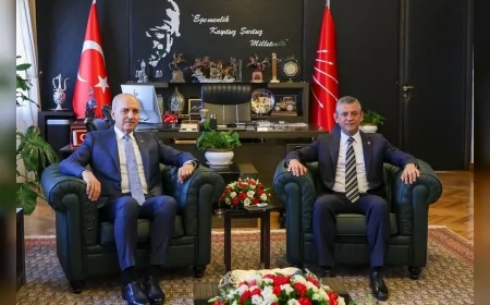 CHP Genel Başkanı Özgür Özel, TBMM Başkanı Numan Kurtulmuş ile Meclis'te Görüştü