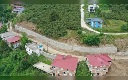 Ordu’da Çiseli Şelalesi yoluna 2 bin 300 metreküplük taş duvarla kalıcı güvenlik önlemi