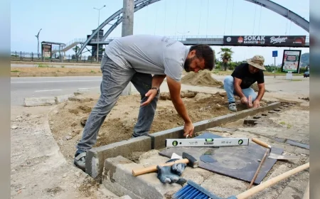 Giresun’da Kaldırımlar Standartlara Uygun Engelli Rampalarıyla Yenileniyor