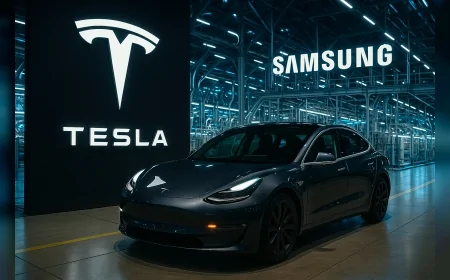 Tesla ve Samsung, 16,5 Milyar Dolarlık Yapay Zeka Çip Üretim Anlaşması İmzaladı!