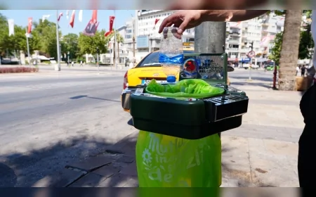 Denizli’de çevre dostu kompozit çöp kutuları dört bölgede kullanıma sunuldu