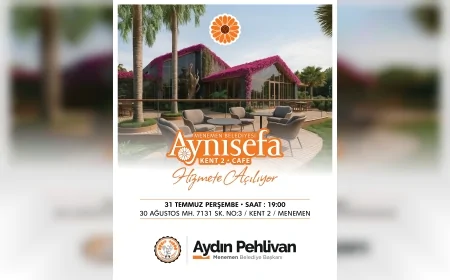 Menemen'de Aynısefa Sosyal Tesisleri açılıyor: Kafe restoran konseptiyle sosyal yaşama yeni soluk