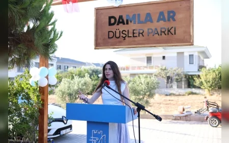 Çeşme’de Damla Ar’ın anısına yapılan Düşler Parkı törenle açıldı