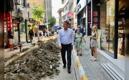 Giresun’da doğalgaz bekleyen İncedayı Sokak’ta çalışmalar başladı, Başkan Köse sahada