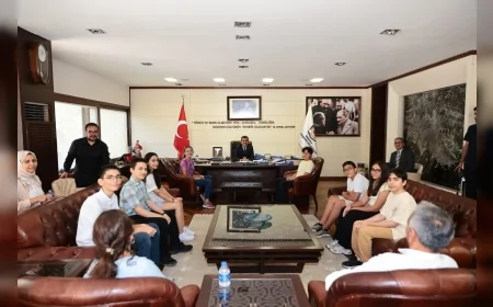 Denizli’de LGS Türkiye Birincileri Başkan Çavuşoğlu’nun Konuğu Oldu