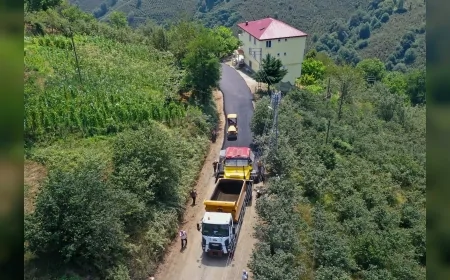 Gürgentepe Gültepe Mahallesi ile Ulubey Ohtamış arasında sıcak asfalt çalışması başladı
