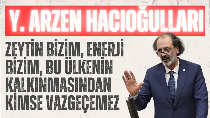 AK Parti İstanbul Milletvekili Yücel Arzen Hacıoğulları: "Zeytin bizim, enerji bizim, bu ülkenin kalkınmasından kimse vazgeçemez"