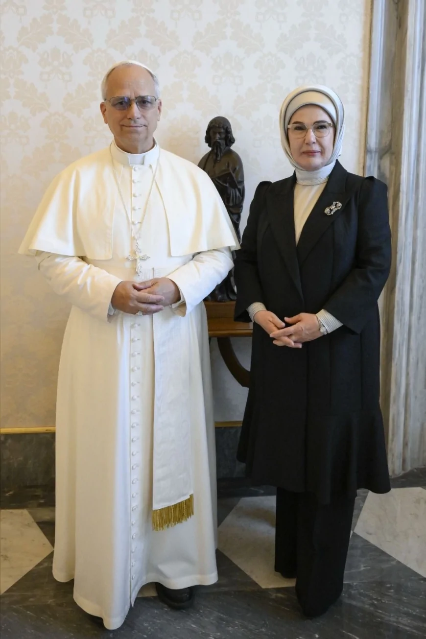 Emine Erdoğan ile Papa 14. Leo arasında Gazze, iklim krizi ve dinler arası diyalog gündemli görüşme
