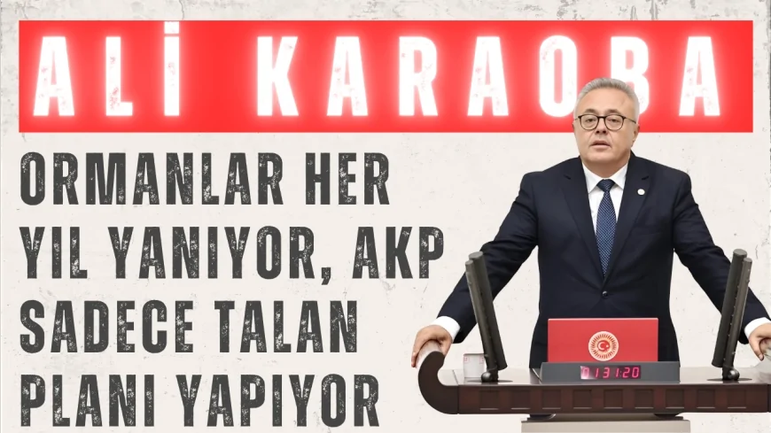 CHP’li Ali Karaoba: “Ormanlar her yıl yanıyor, AKP sadece talan planı yapıyor”