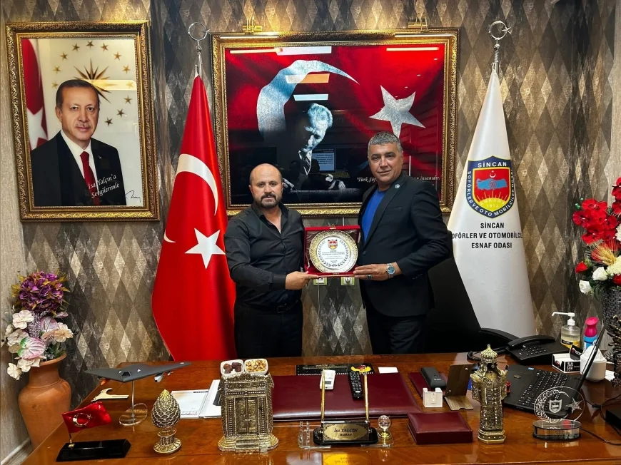 MHP İl ve İlçe Yöneticileri Sincan Şoförler Esnaf Odasını Ziyaret Etti