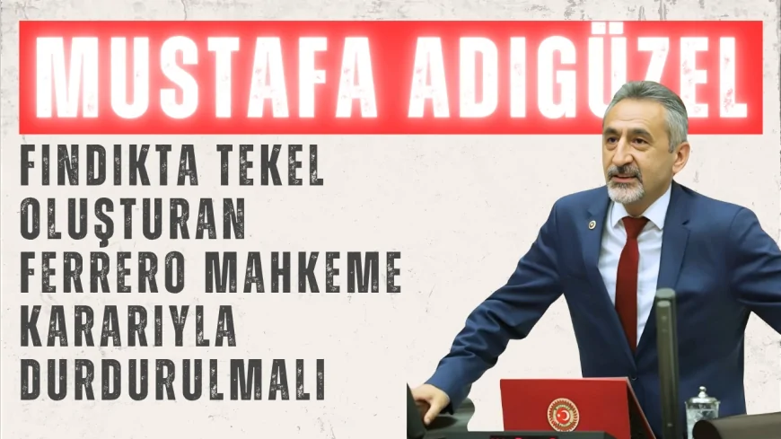 CHP’li Mustafa Adıgüzel: “Fındıkta tekel oluşturan Ferrero mahkeme kararıyla durdurulmalı”