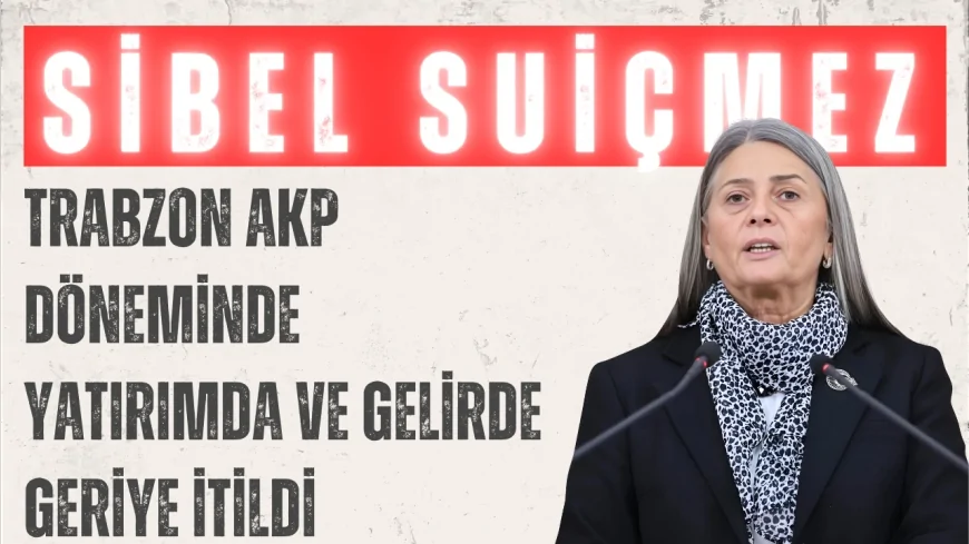 CHP’li Sibel Suiçmez: “Trabzon AKP döneminde yatırımda ve gelirde geriye itildi”