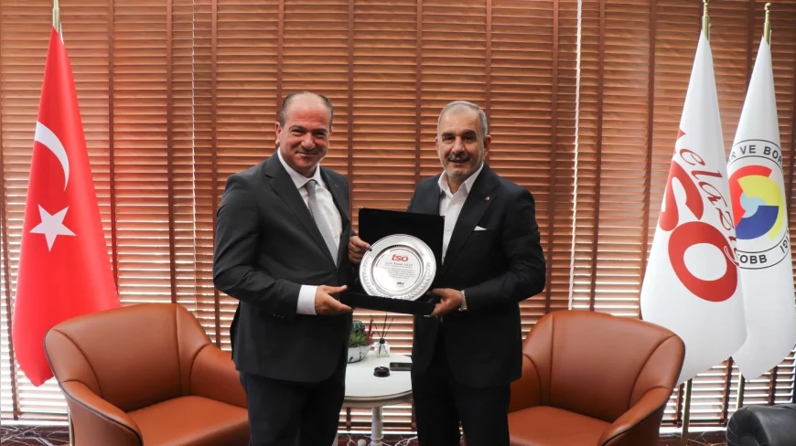 Kuzey Kıbrıs Elazığlılar Derneği Başkanı Yunus Ataş, Elazığ TSO Başkanı İdris Alan ile Kıbrıs-Elazığ ticari iş birliğini görüştü
