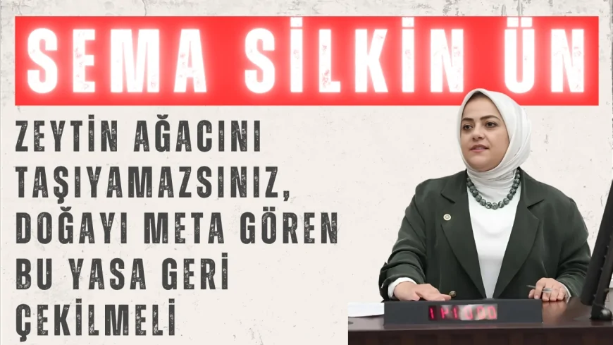 Gelecek Partili Sema Silkin Ün: “Zeytin ağacını taşıyamazsınız, doğayı meta gören bu yasa geri çekilmeli”