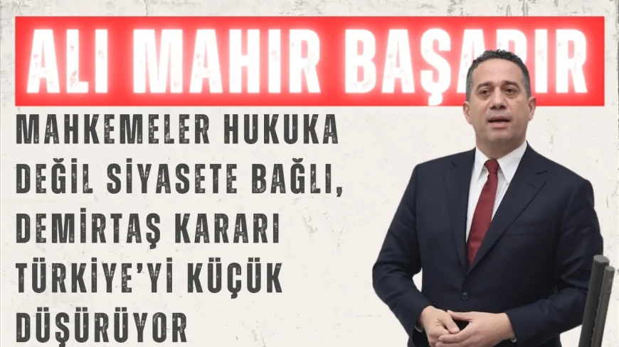 CHP’li Ali Mahir Başarır: "Mahkemeler hukuka değil siyasete bağlı, Demirtaş kararı Türkiye’yi küçük düşürüyor"