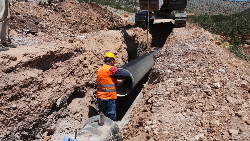 Pazarcık’ın 70 Kilometrelik İçmesuyu Hattı Projesinde Çalışmalar Tamamlanmak Üzere