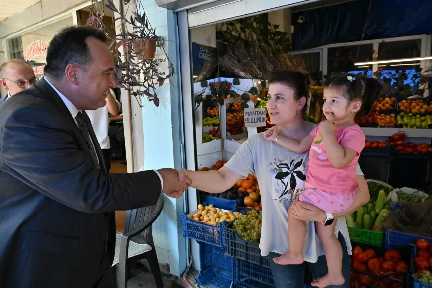 Manisa Büyükşehir Belediye Başkanı Besim Dutlulu, Turgutlu’da projeleri inceledi, esnaf temsilcileriyle buluştu