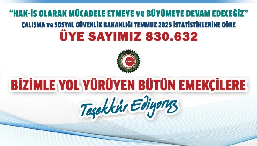 HAK-İŞ İzmir İl Başkanı Gültekin Şimşek: “Daha Güçlü Türkiye ve Daha Güçlü HAK-İŞ İçin Mücadeleye Devam Edeceğiz”