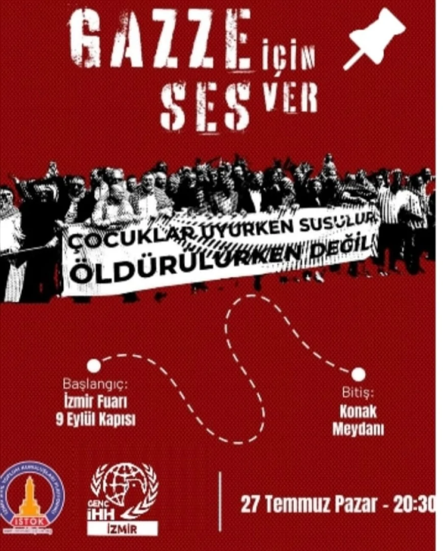 İzmir'de Filistin'e destek yürüyüşü düzenleniyor: Sivil toplum kuruluşları çağrıda bulundu