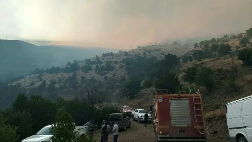 Elazığ Sivrice’deki örtü yangını kontrol altına alındı, soğutma çalışmaları sürüyor